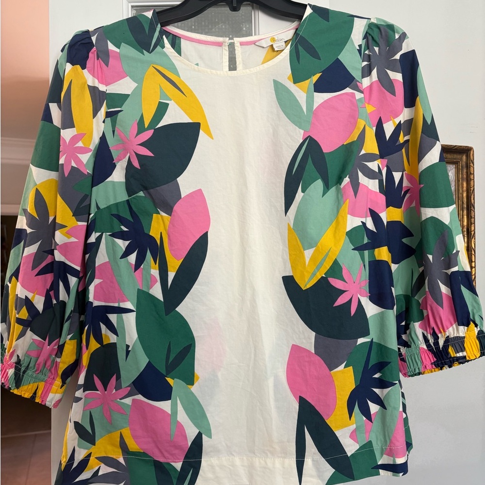 Boden 3/4 sleeve floral top
